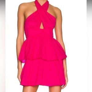 Amanda Uprichard Darby Pink Mini Dress